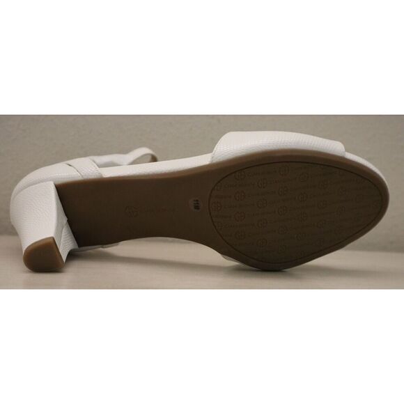 Giani Bernini Women's Sz 11M White Lizard Clarrice Memory Foam Dress Sandals - Picture 9 of 15